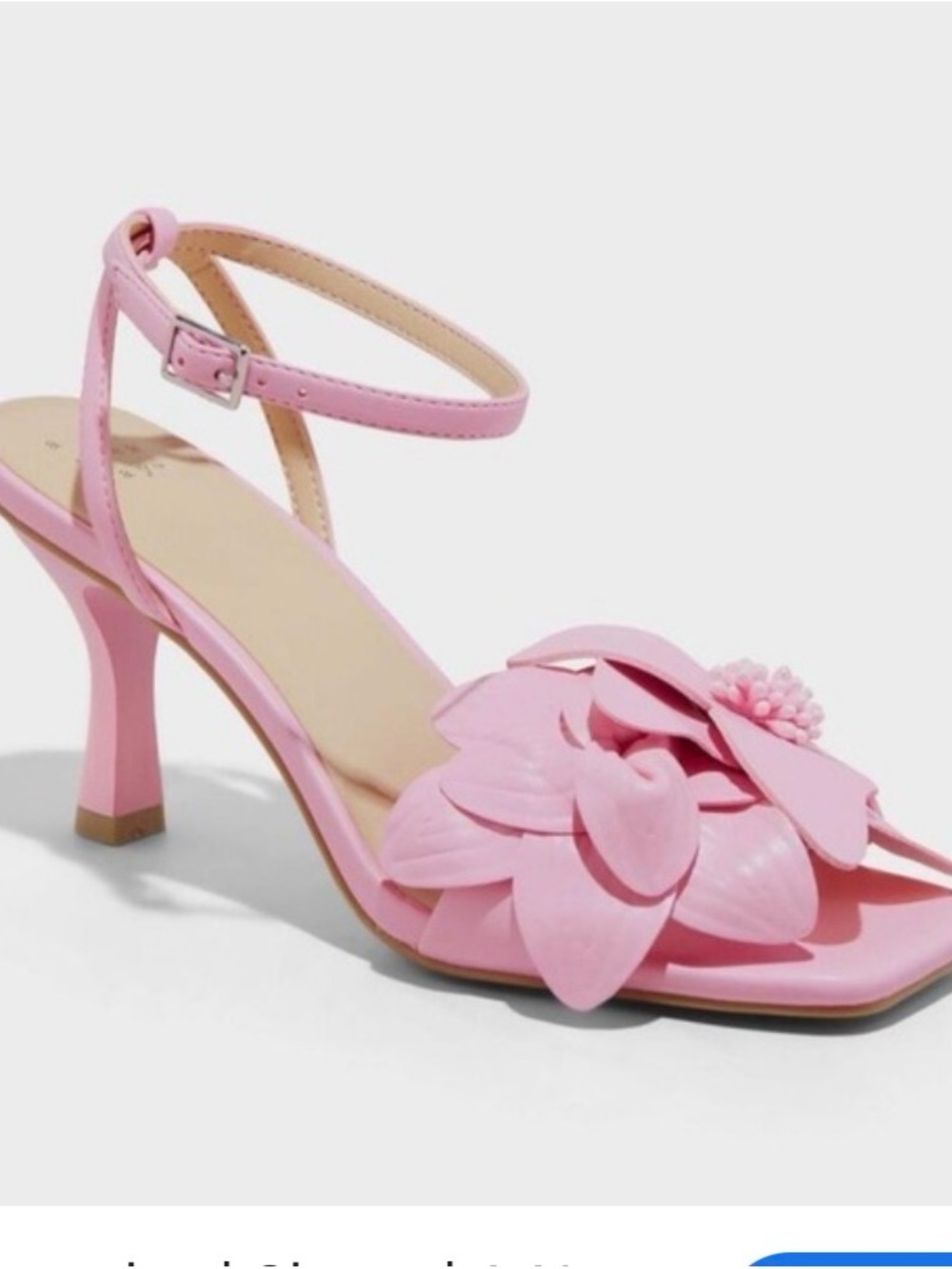 a new day Pink Floral Petal Ankle Strap Sandals
